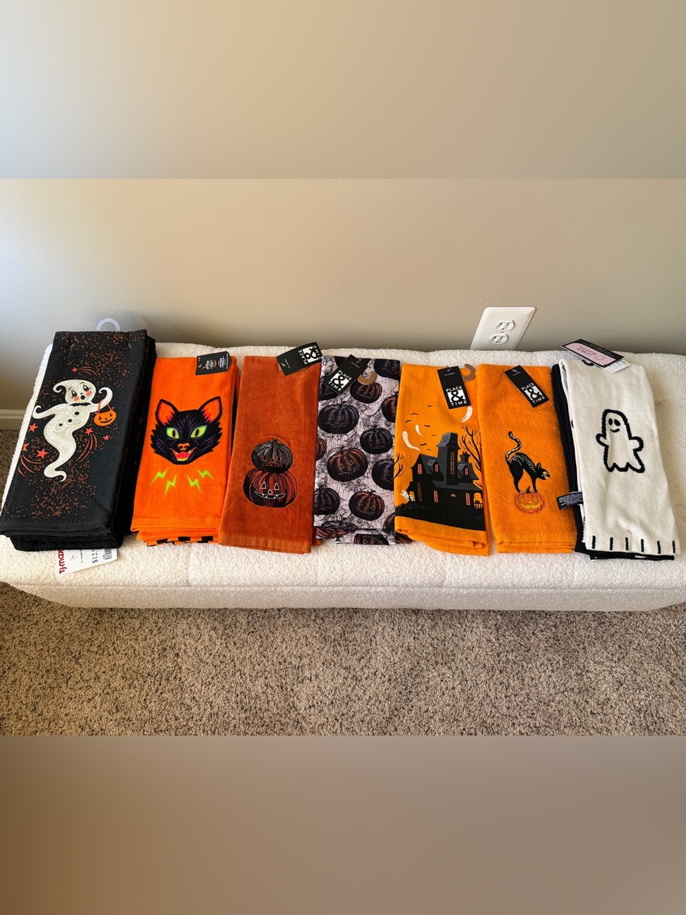 Halloween Kitchen Towels Lot 7 Sets Johanna Parker, Target, Joann’s Home Goods